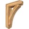 Ekena Millwork Thorton Arts and Crafts Rough Sawn Bracket w/ Offset Brace, Western Red Cedar, 8"W x 32"D x 40"H BKT0806X32X40THR03RWR - alternate 1